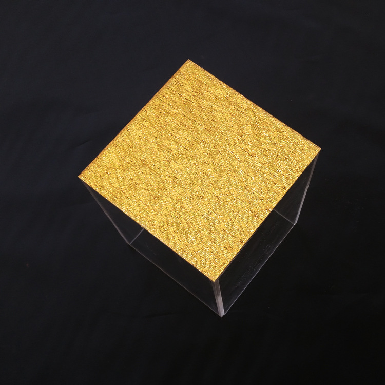 包邮亚克力笔筒办公室桌面创意外贸金色透明收纳盒一件代发