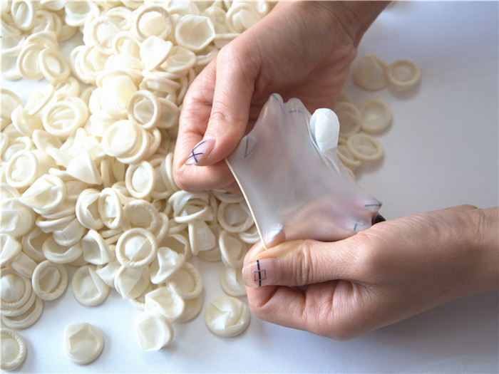 隆华泰 白色乳胶手指套 一次性防滑纹绣美甲无尘无粉白色指套