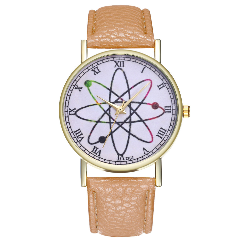 原子手表科学物理化学皮革女士手表男女皆宜的生日礼物想法t381