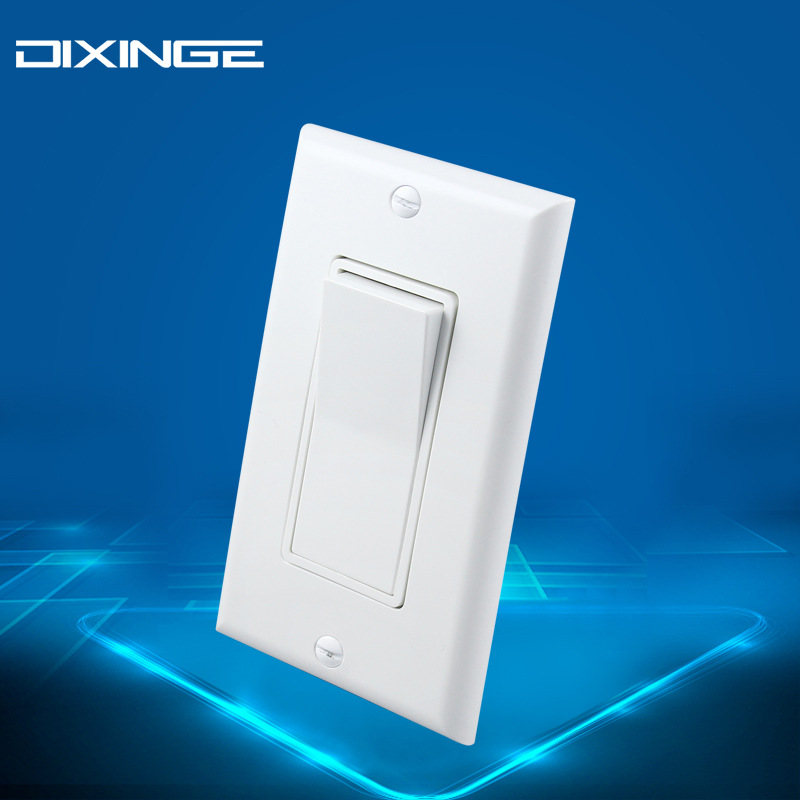 美国认证美标一开单控开关中北美洲美规大板单联一位美式墙壁开关