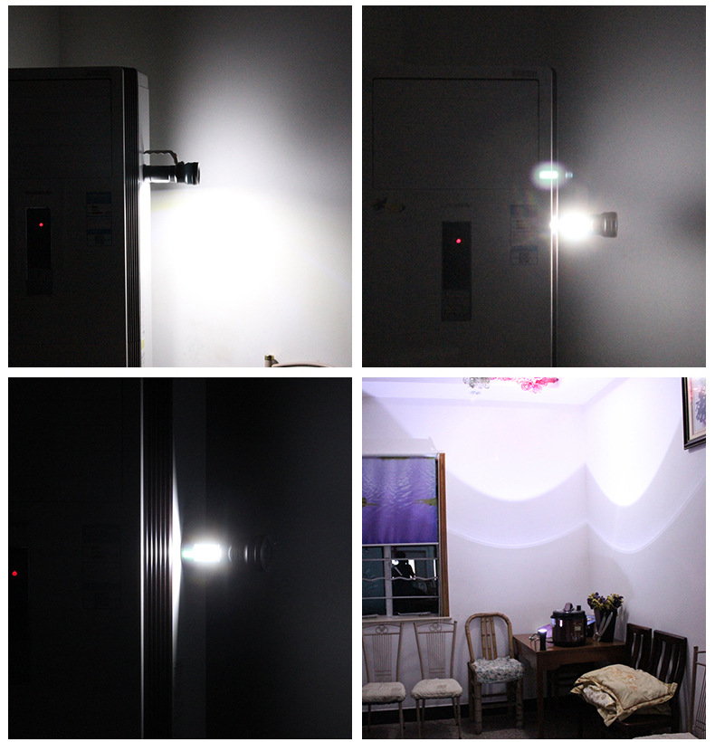 厂家批发侧光灯手电筒 强光变焦cob探照灯警示灯工作野营灯