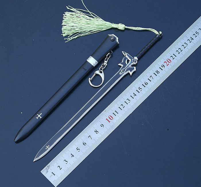 刀剑神域 桐谷和人武器 黑剑-阐释者逐暗者亚丝娜带剑鞘弹动鞘刀