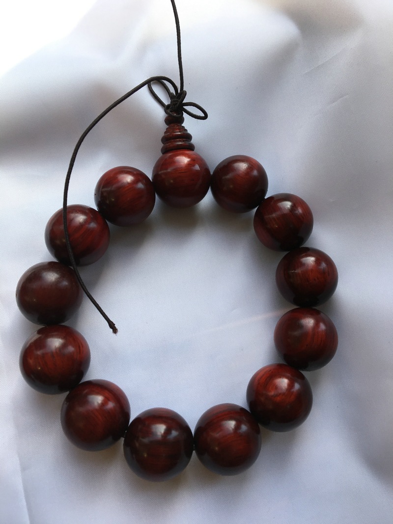 犀牛角小叶紫檀手串 檀香手串 印尼紫檀手链男女饰品 佛珠批发