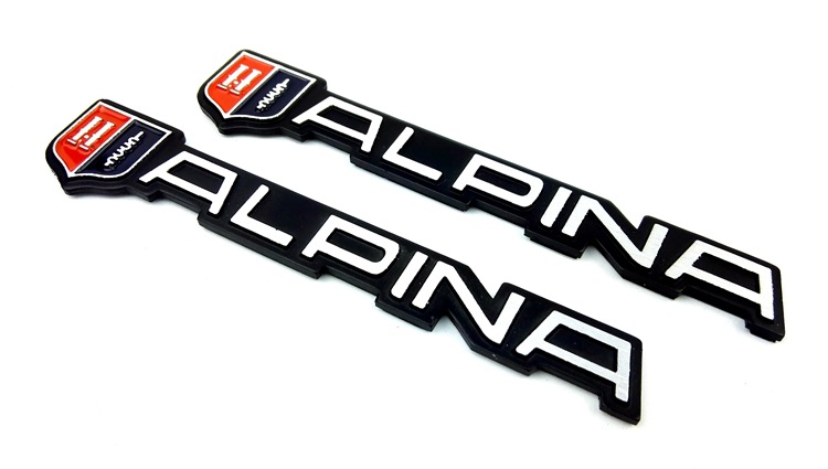 适用于改装阿尔宾娜车标尾标后标志 阿尔宾娜alpina金属车贴