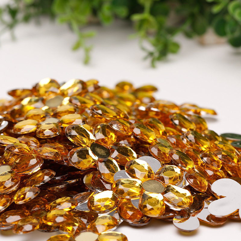 厂家直销平底亚克力钻 无孔五瓣花梅花钻 diy服饰鞋帽饰品贴钻