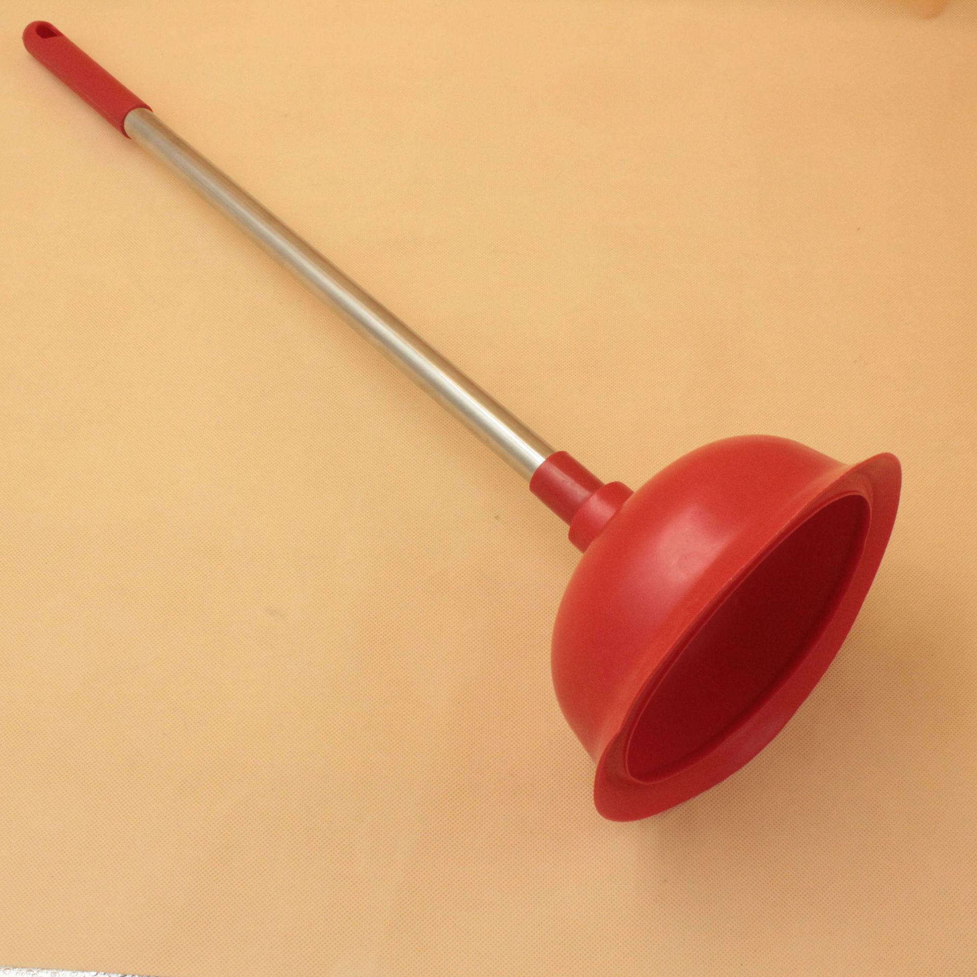 039不锈钢手柄皮搋子强力马桶皮吸盘管道疏通器橡胶马桶吸