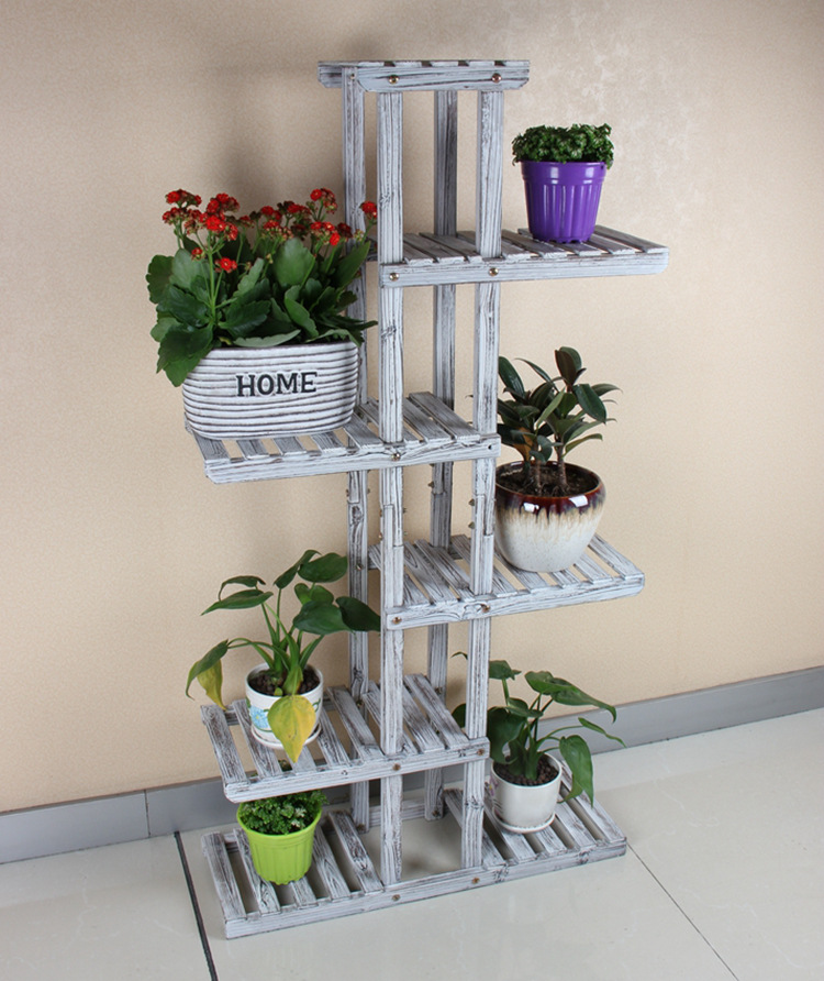 绿萝多肉花盆架木质植物花台架客厅阳台室内多层落地实木花架景观