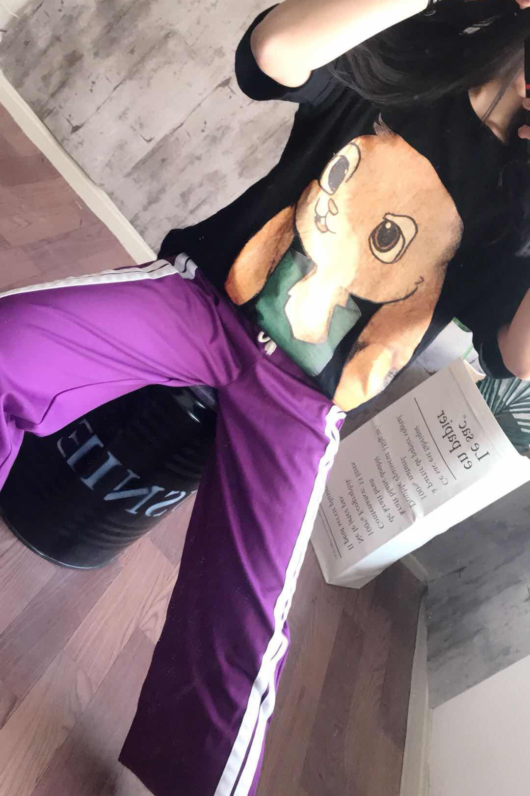 7159 新款竹节棉宽松女装胸前小兔子印花短袖t恤