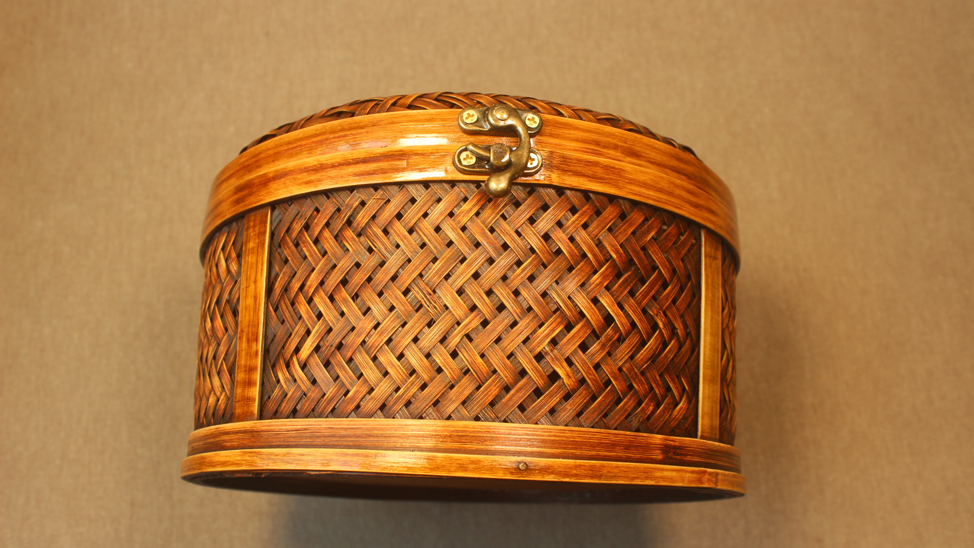 七月七竹编收纳筐编织提手篮子 普洱茶盒 茶叶包装篮子竹制工艺品