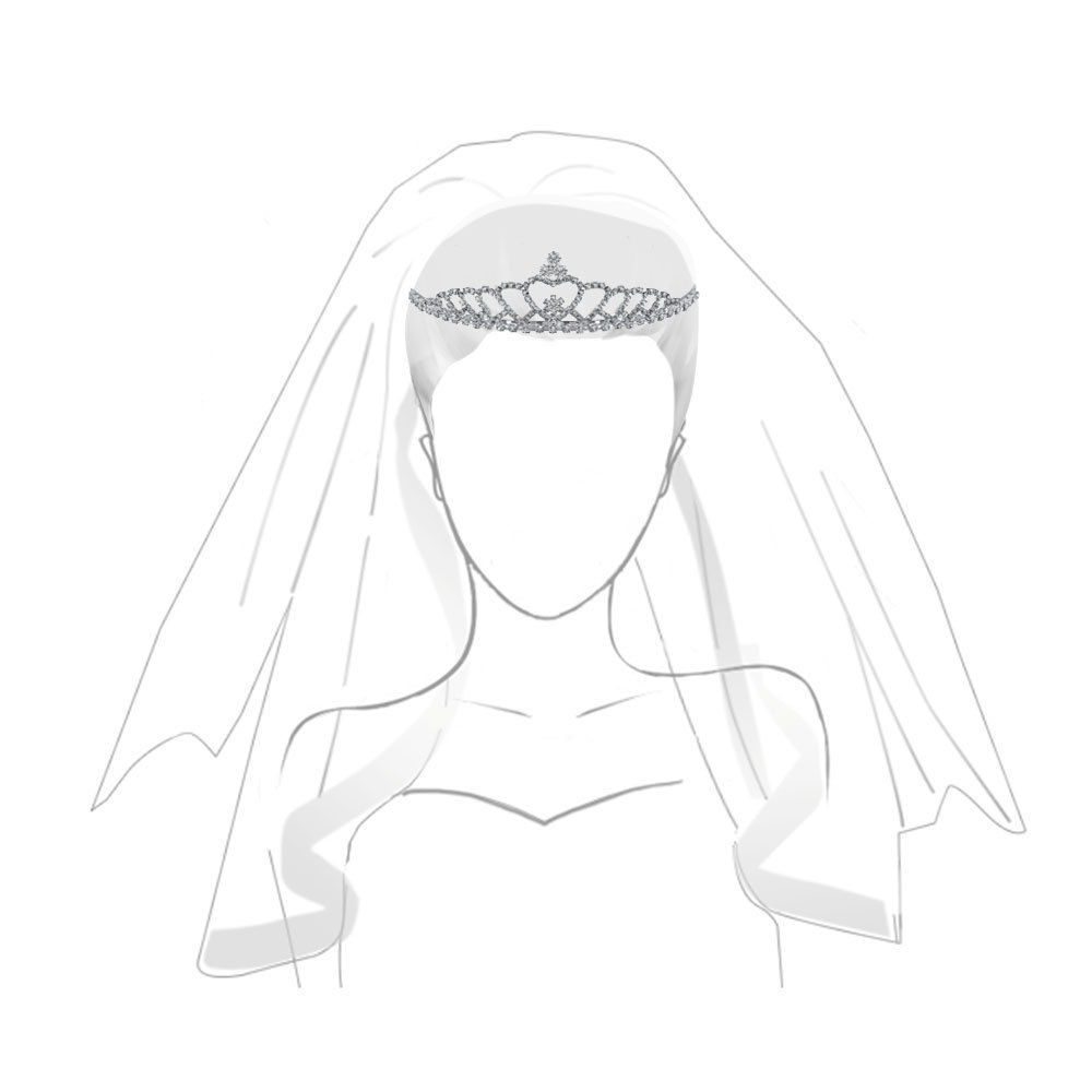 欧美高端典雅奢华水钻皇冠 异国风情心型新娘婚纱发冠