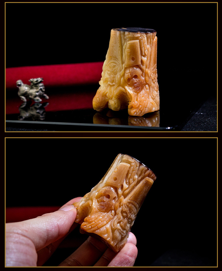 庚午文玩堂天然骨雕饰品摆件摆饰骨头雕刻文玩