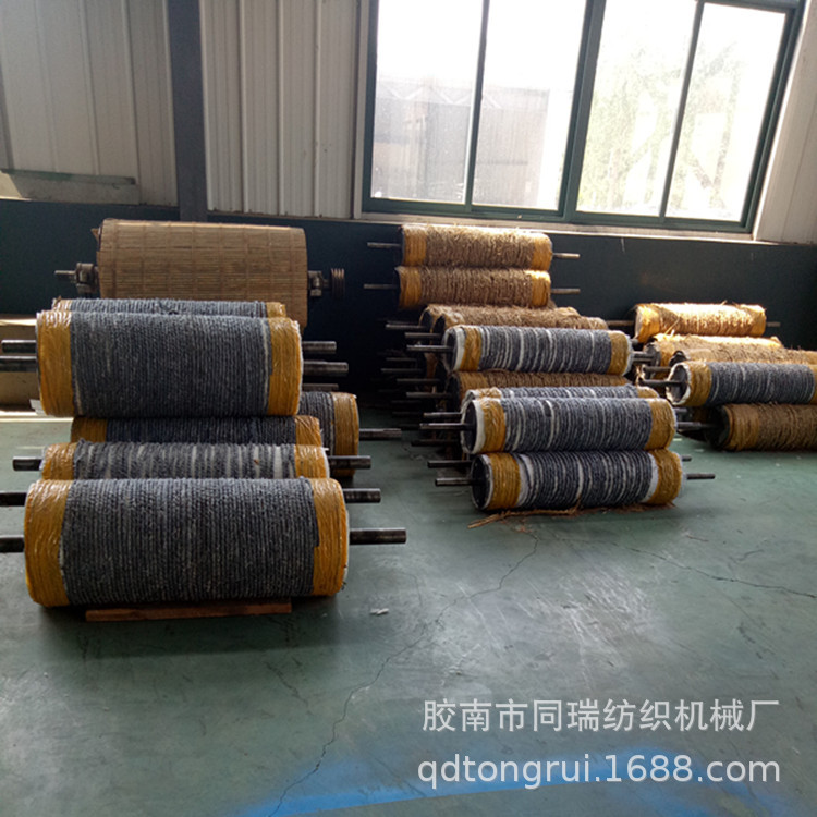 青岛梳棉机罗拉纺机配件喂棉罗拉给棉罗拉包针布罗拉锡林轴道夫轴