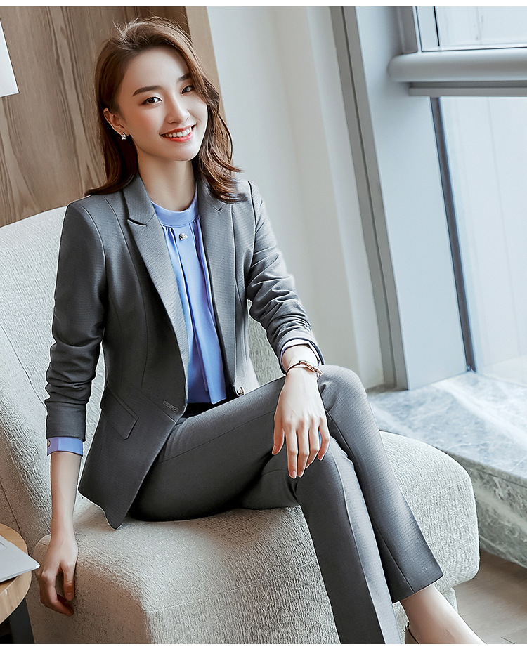 yr1805职业套装女时尚新款ol女士商务正装面试小西装工作服工装