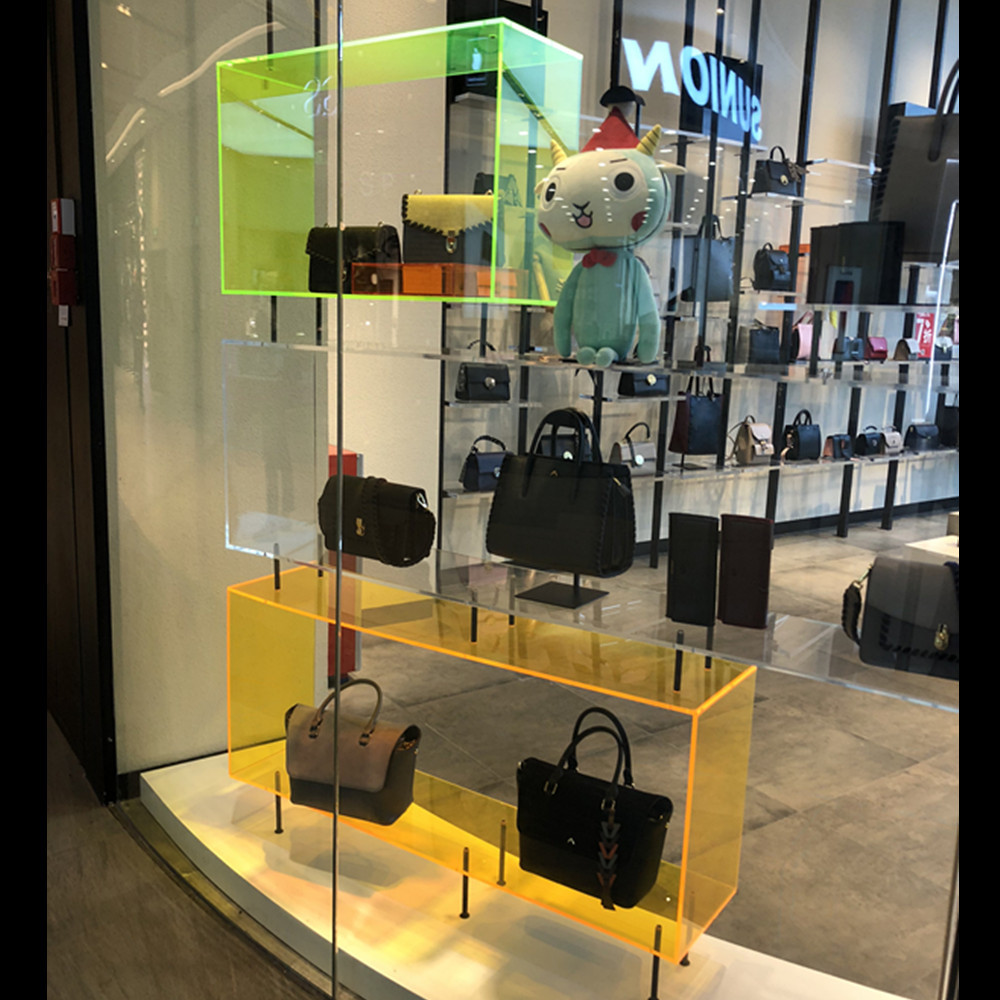 彩色亚克力盒子高档衬衫包装盒陈列展示盒服装摆放展示道具