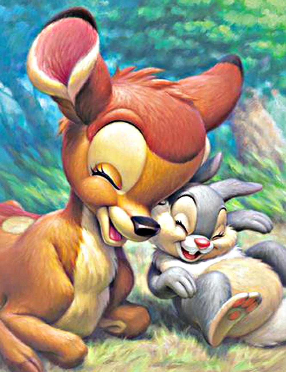 兔子和小鹿 钻石画