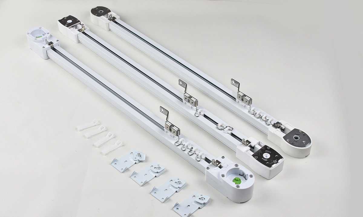 厂家直销批发杜亚向日葵奥科自动静音尚飞高配开合帘电动窗帘导轨