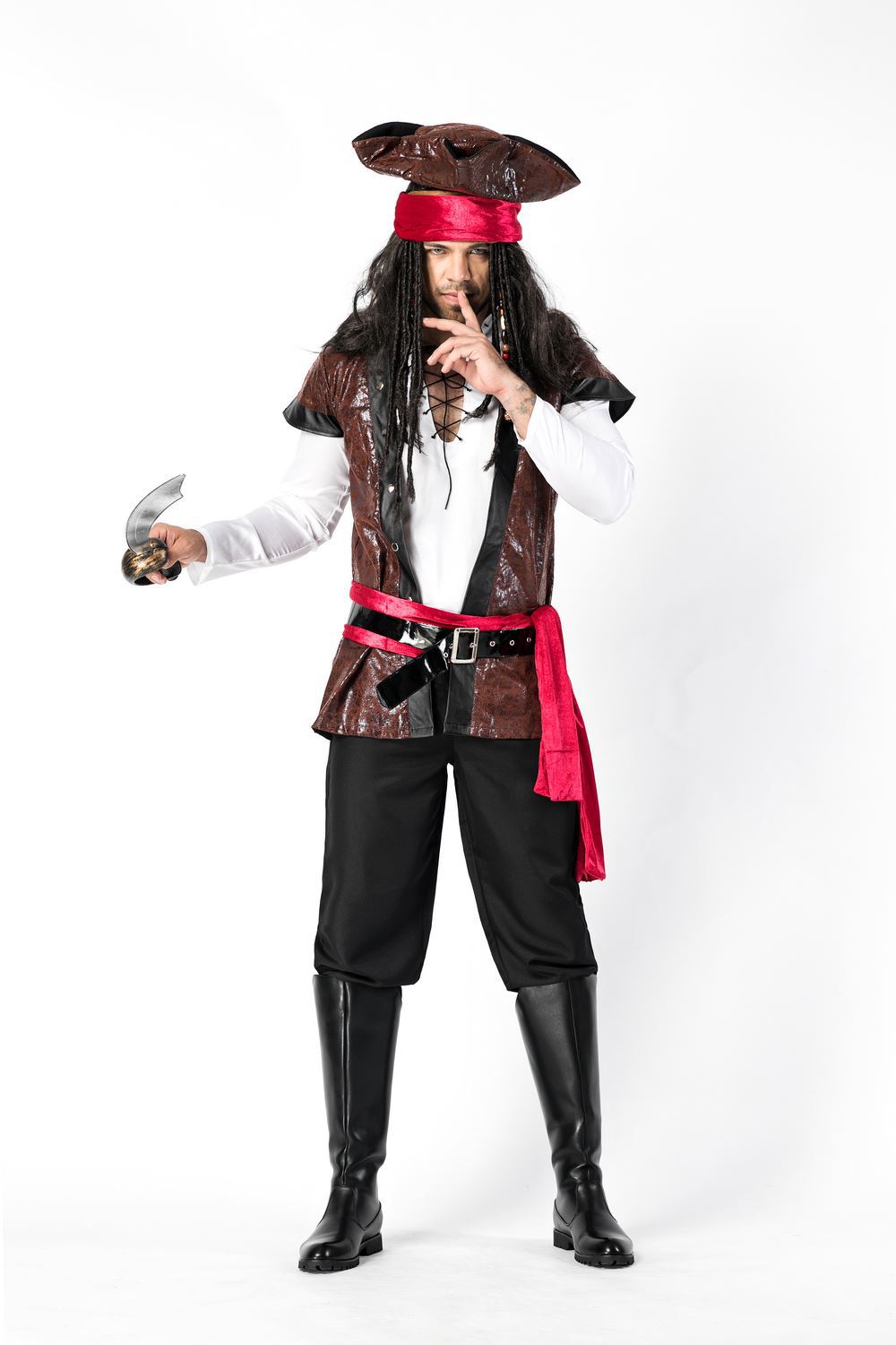 万圣节男装角色扮演海盗装 加勒比海盗服装 男装海盗服制服诱惑