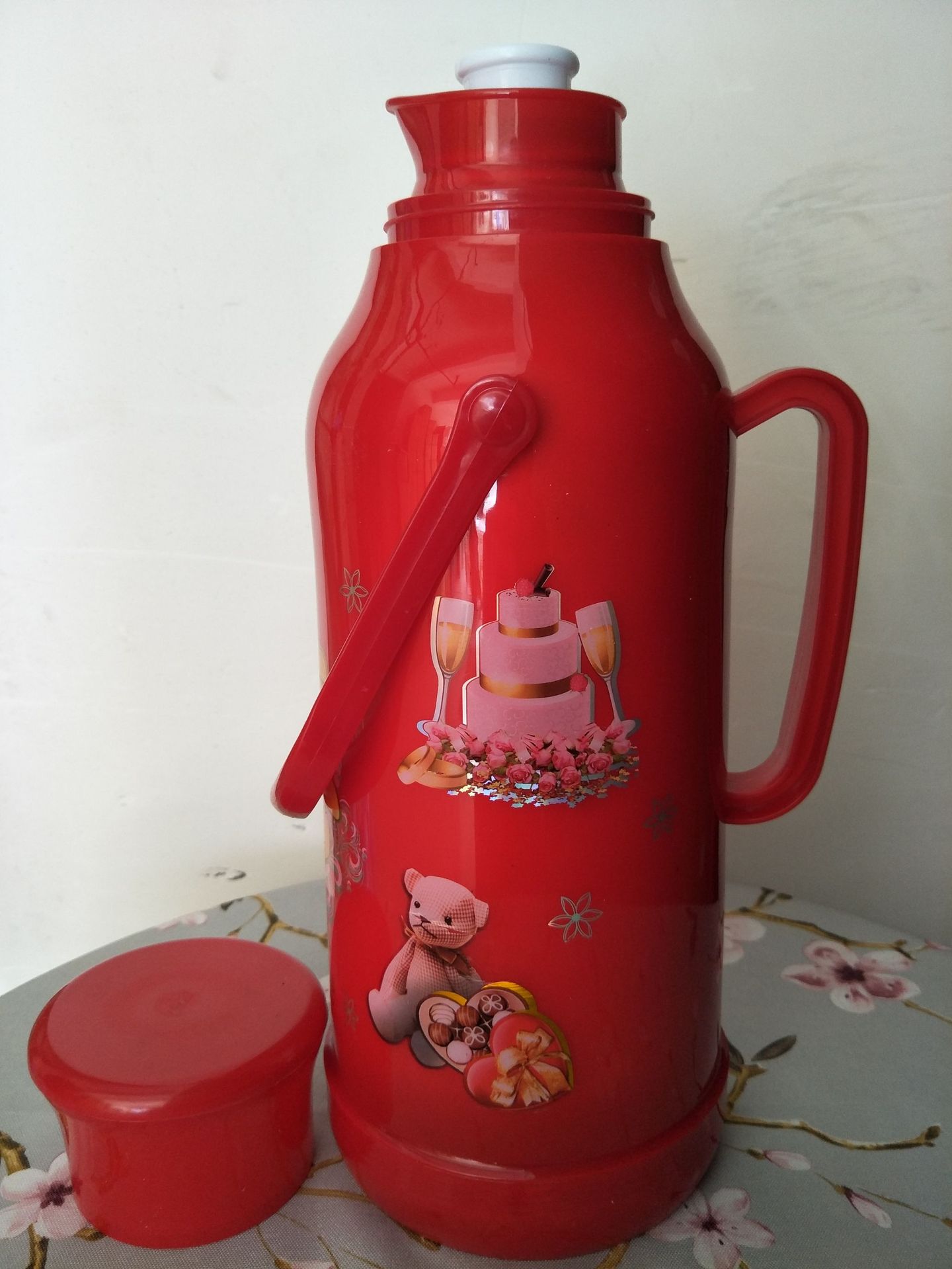 结婚喜庆红色热水瓶 喜字红色暖壶 婚庆用品家用3.2升保温暖瓶