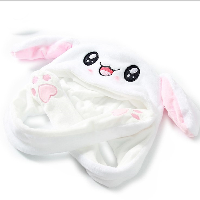 Tiktok Same Style Movable Ears Hat Internet Celebrity Luminous Rabbit Hat Airbag Rabbit Hat Pinch Ear Airbag Hat Factory