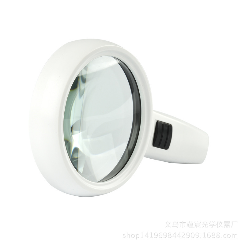 Dt7666 Double-Layer Glass Lens with LED Light 30 Times HD Handheld Magnifying Glass High Power Identification Magnifier