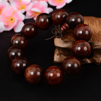 【金星红酸枝手串】大红酸枝手串价格_老挝大红酸枝手串图片