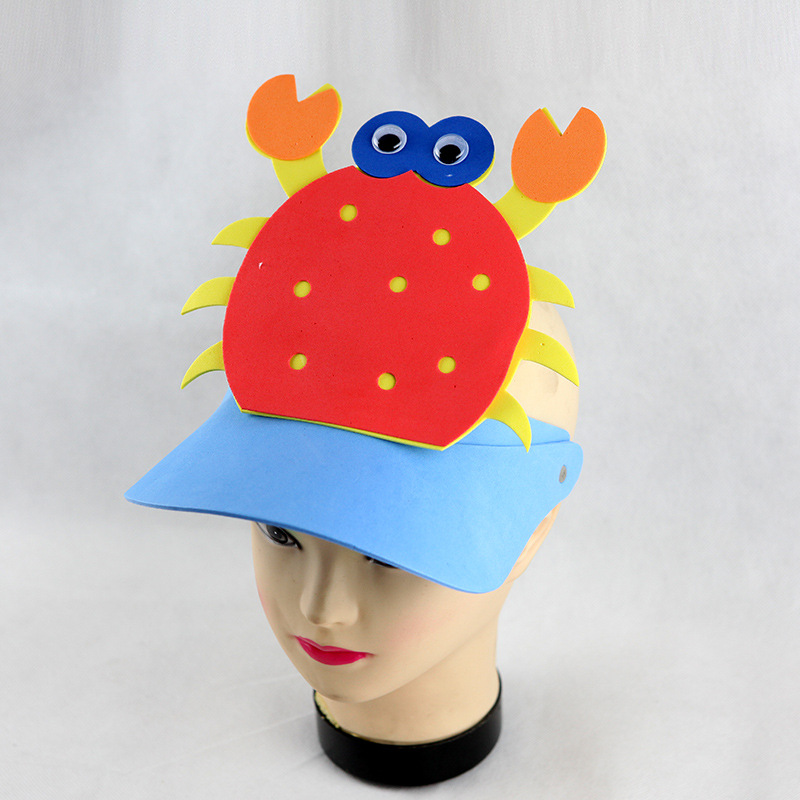 双骏eva 厂家批发直销 儿童益智玩具 遮阳帽子 表演道具 小螃蟹
