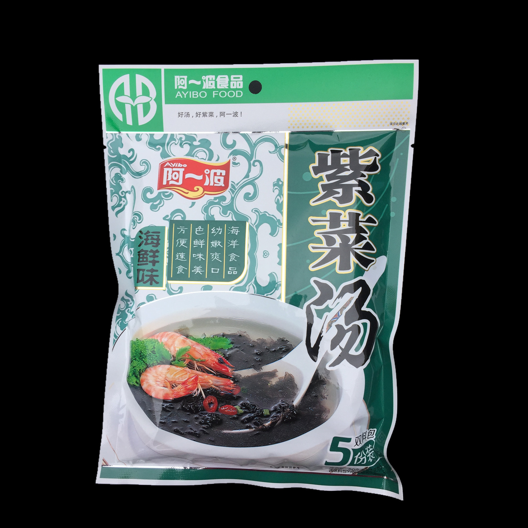阿一波速食紫菜汤60克热水冲泡排骨海鲜方便懒人即食福建紫菜汤包