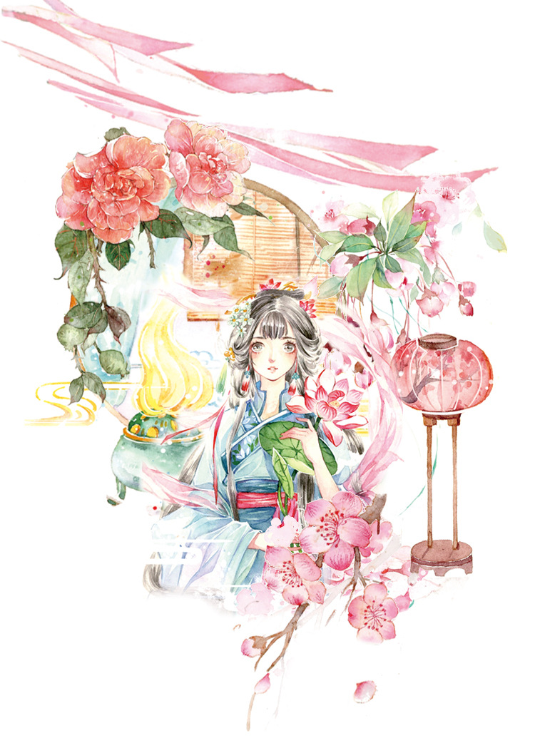 拾光原创人物和纸胶带 古风系列 创意手帐相册日记diy装饰贴画