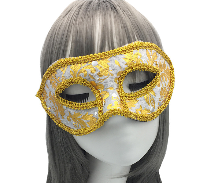 爵士面具 万圣节绒布包布平头男士舞会装扮半脸面具拍照道具用品