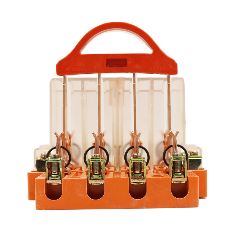 铜材质4p225a透明带灯四相双投闸刀开关双向闸刀电源切换开关