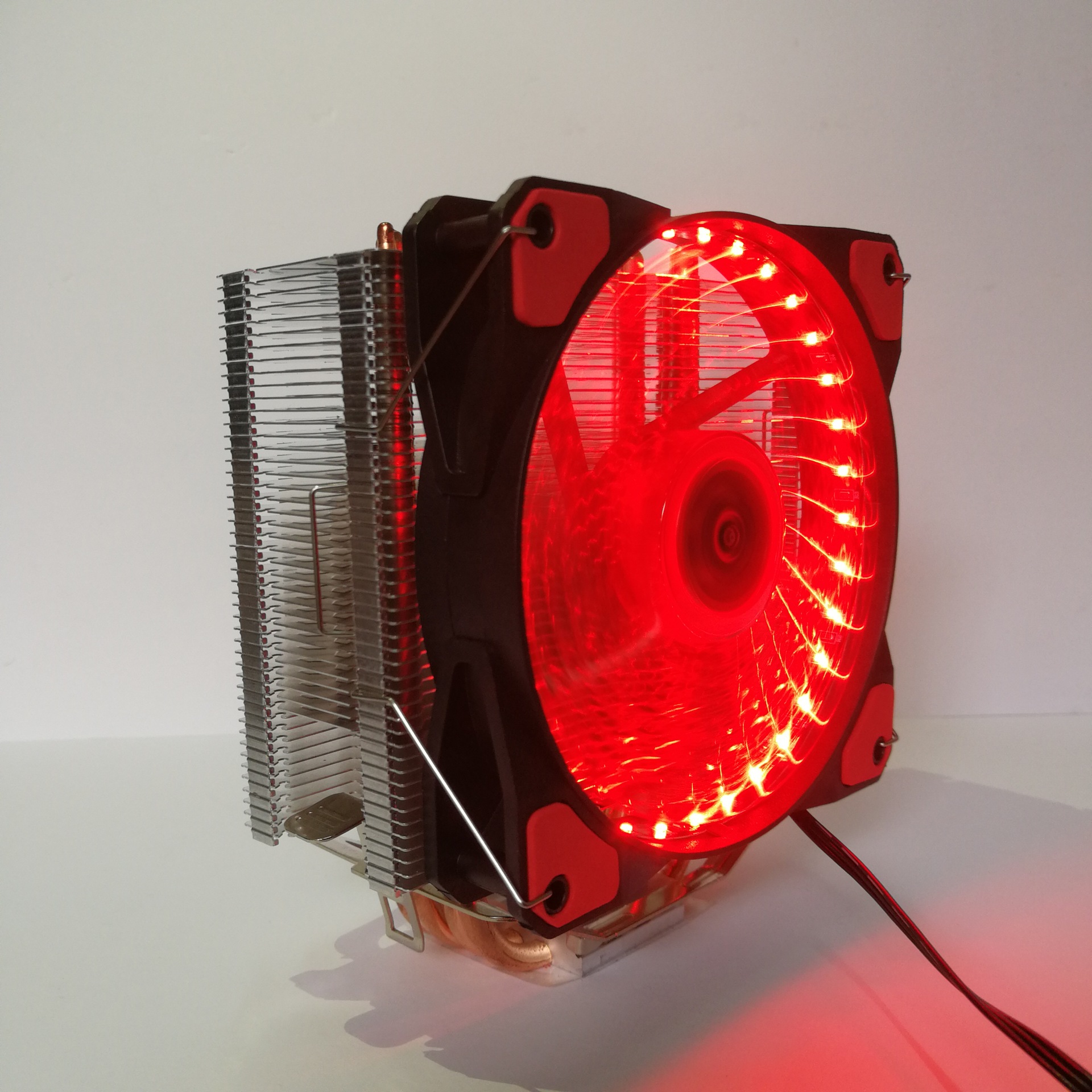 4热管散热器 塔式铜管cpu风扇 12公分发光风扇 intel amd多平台