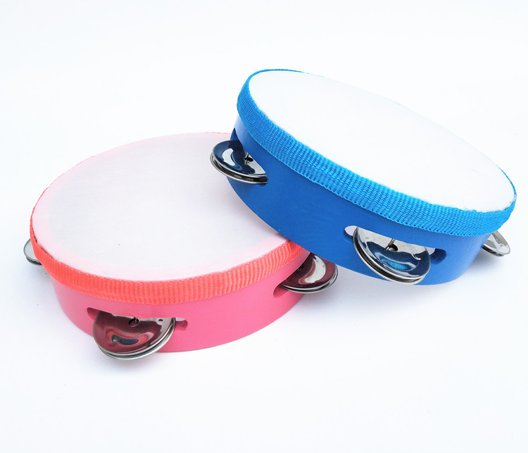 奥尔夫儿童打击乐器 舞蹈道具羊皮铃鼓 手鼓玩具6寸7寸8寸10寸