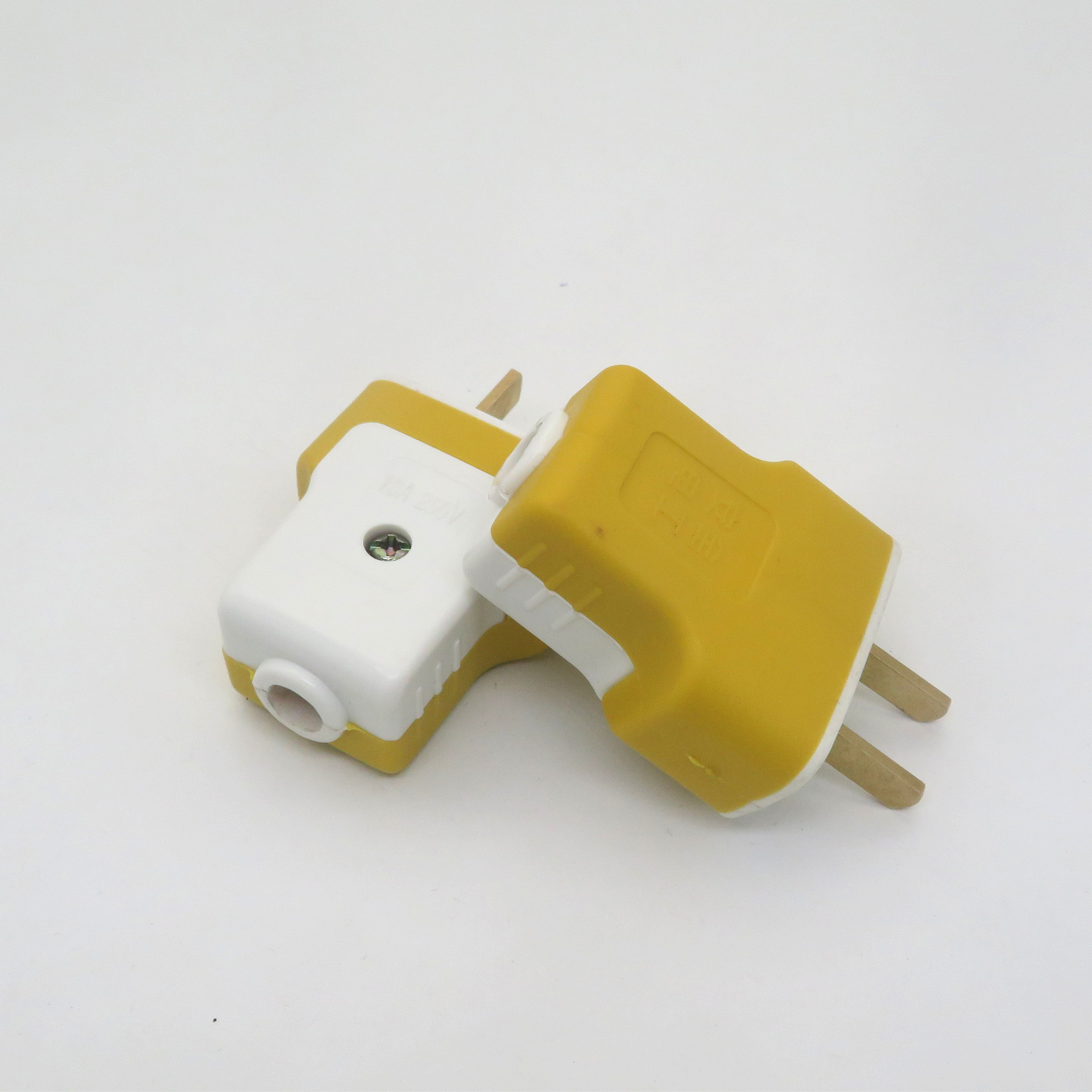 6厚度一体铜件t型插头防爆防压电源两极插头插只固定型插头