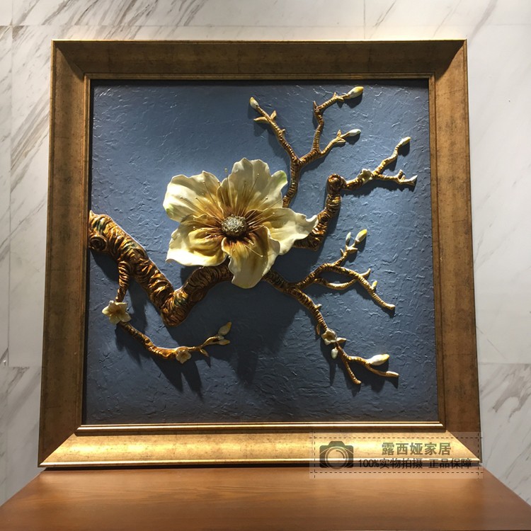 高档别墅珐琅彩装饰挂画客厅沙发墙装饰画壁画限量版玄关画正品