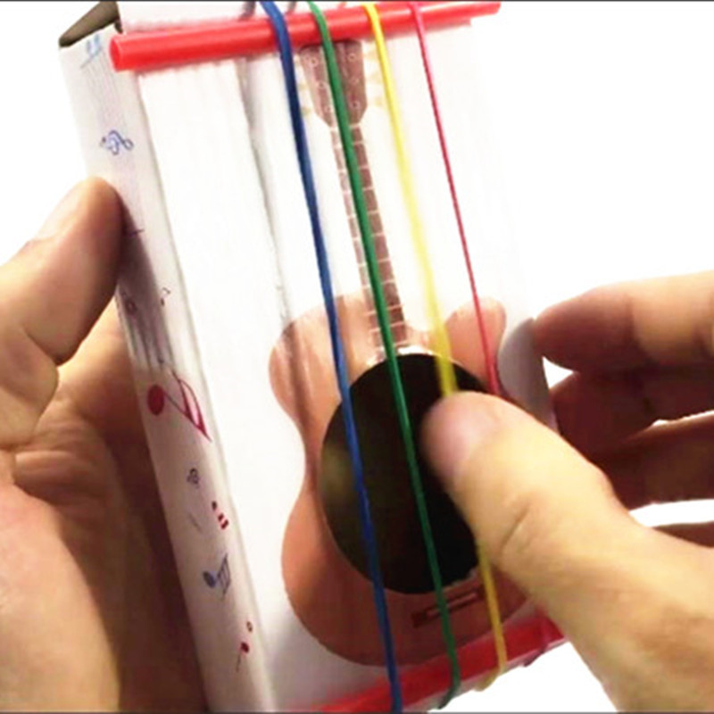 diy自制声音乐器玩具橡皮筋吉他幼儿童科技小制作科普实验器材料