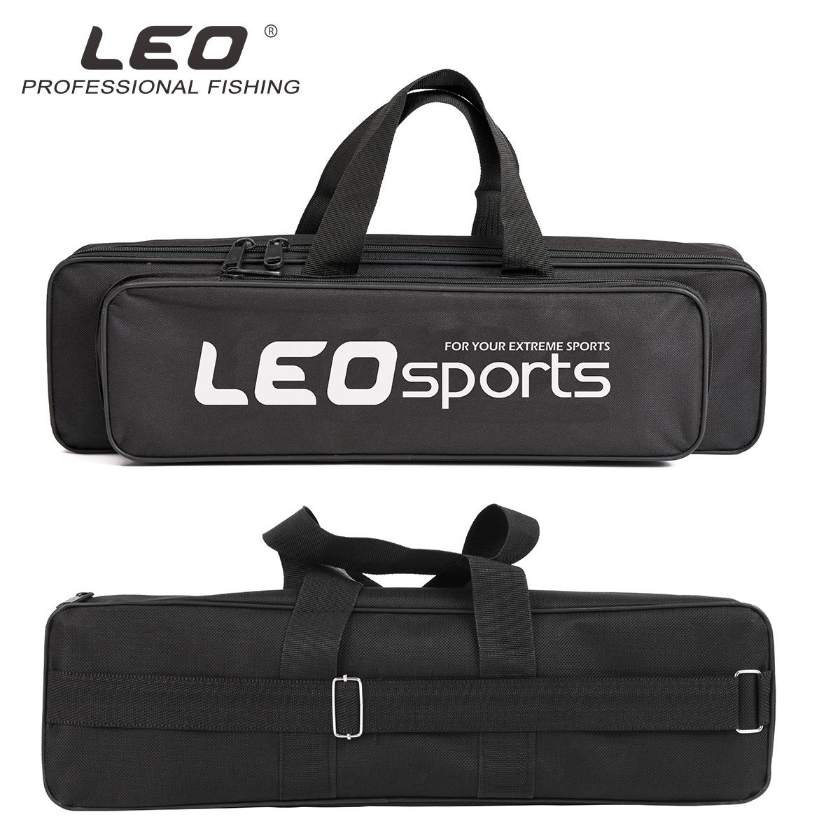 27558 Leo/Leo [Black Monolayer Steel Wire Fishing Bag] Portable Mini Fishing Rod Bag Leisure Bag Wholesale