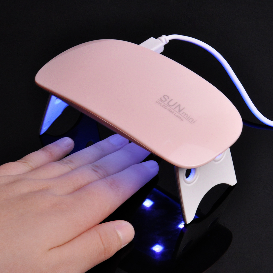 鼠标迷你led光疗机 usb指甲烘干uv烤灯 led甲油胶mini美甲灯mini