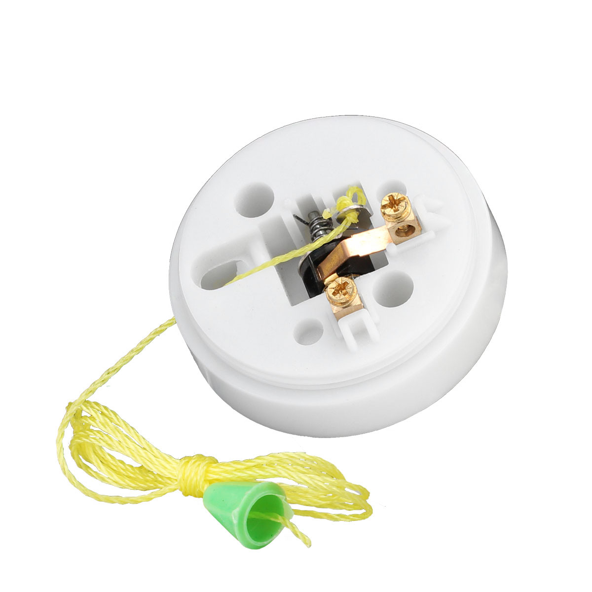 奥格012 老式立轮单控开关 白色灰色塑料拉线开关