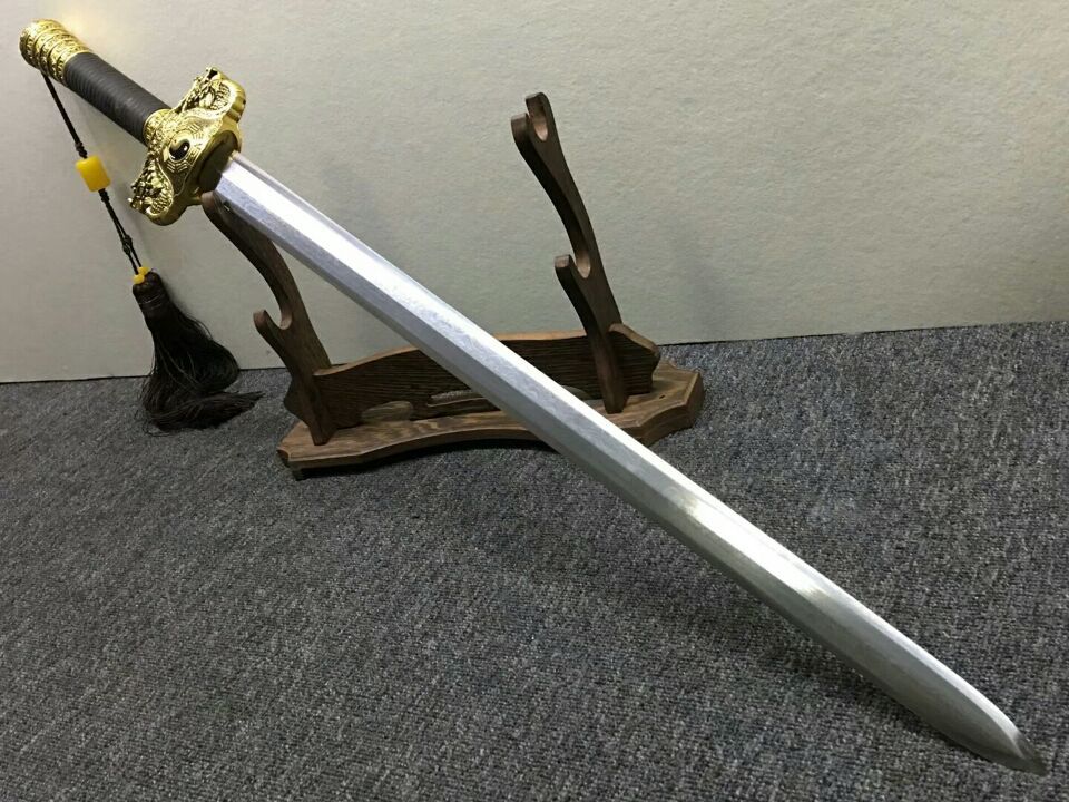 中山剑铺龙泉宝剑神龙剑乌木花纹钢八卦剑厂家直销一件代发未开刃