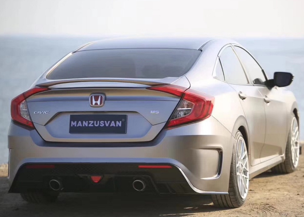 十代思域大包围改装ms款大包围civic大包围前杠后杠中网尾嘴尾翼