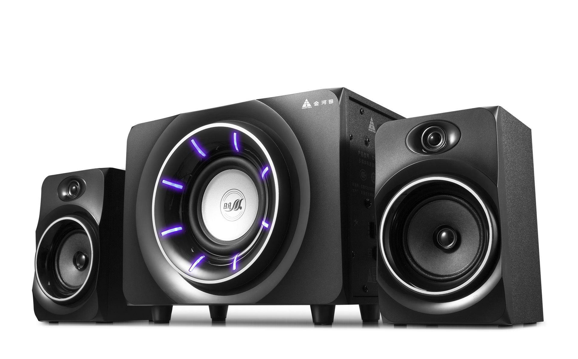 金河田 q10 电脑音响 2.1笔记本音箱 家用台式机小低音炮
