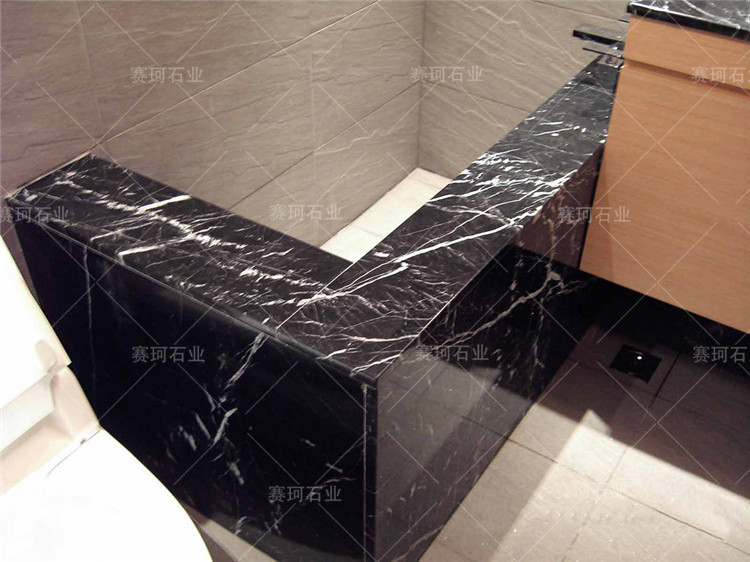 黑白根天然大理石材线条门套背景墙楼梯踏步门槛石飘窗台面黑色