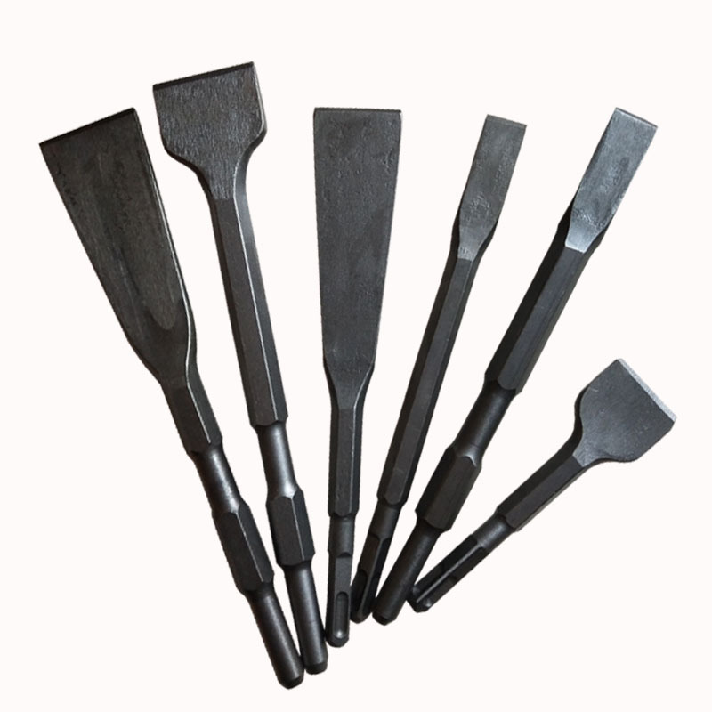 电镐镐头 加长 加宽扁尖 风镐 电锤钻头 四坑方柄电镐钻头