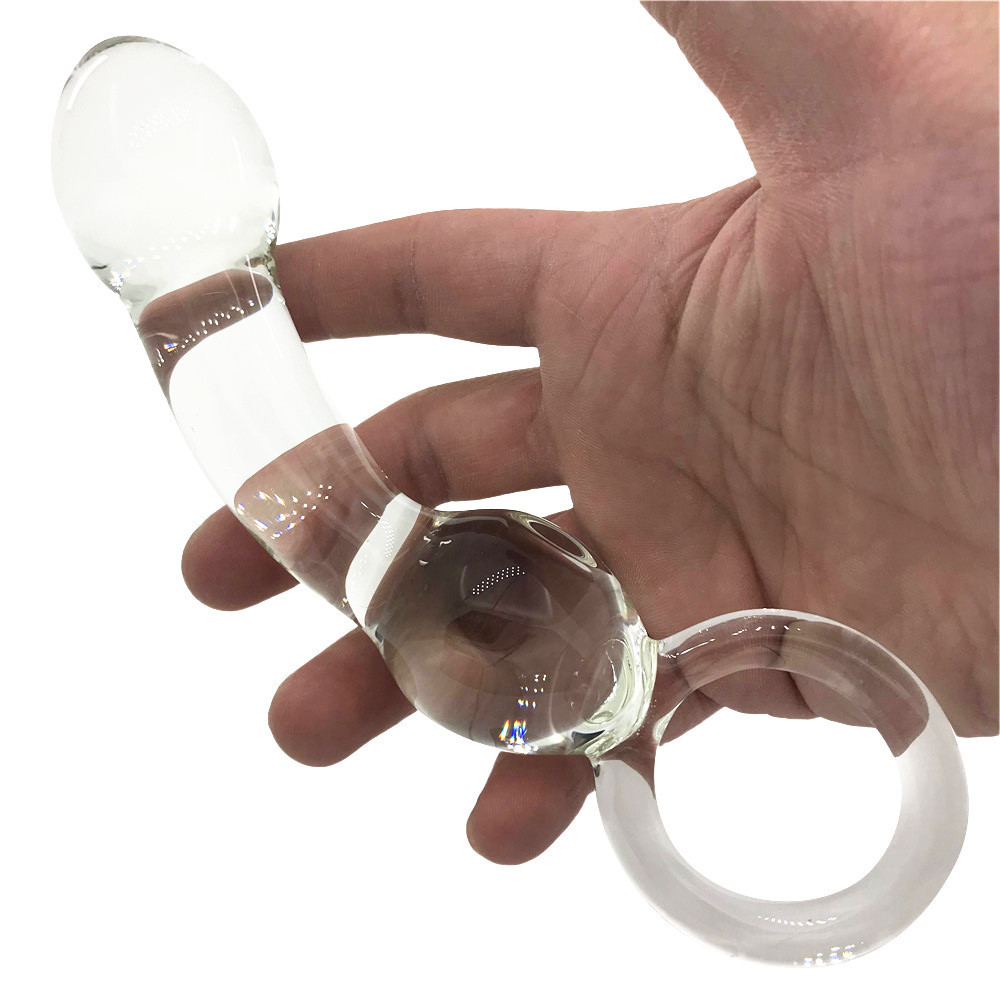 zcz情趣水晶玻璃棒自慰棒后庭塞1620