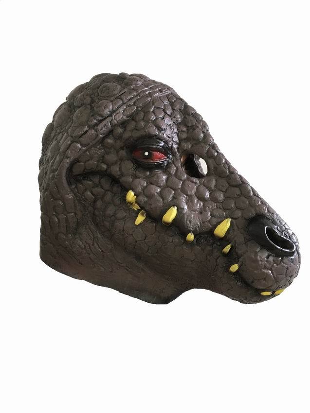 鱼面具头套鳄 动物面具鱼头套 万圣节cosplay化妆舞会表演道具