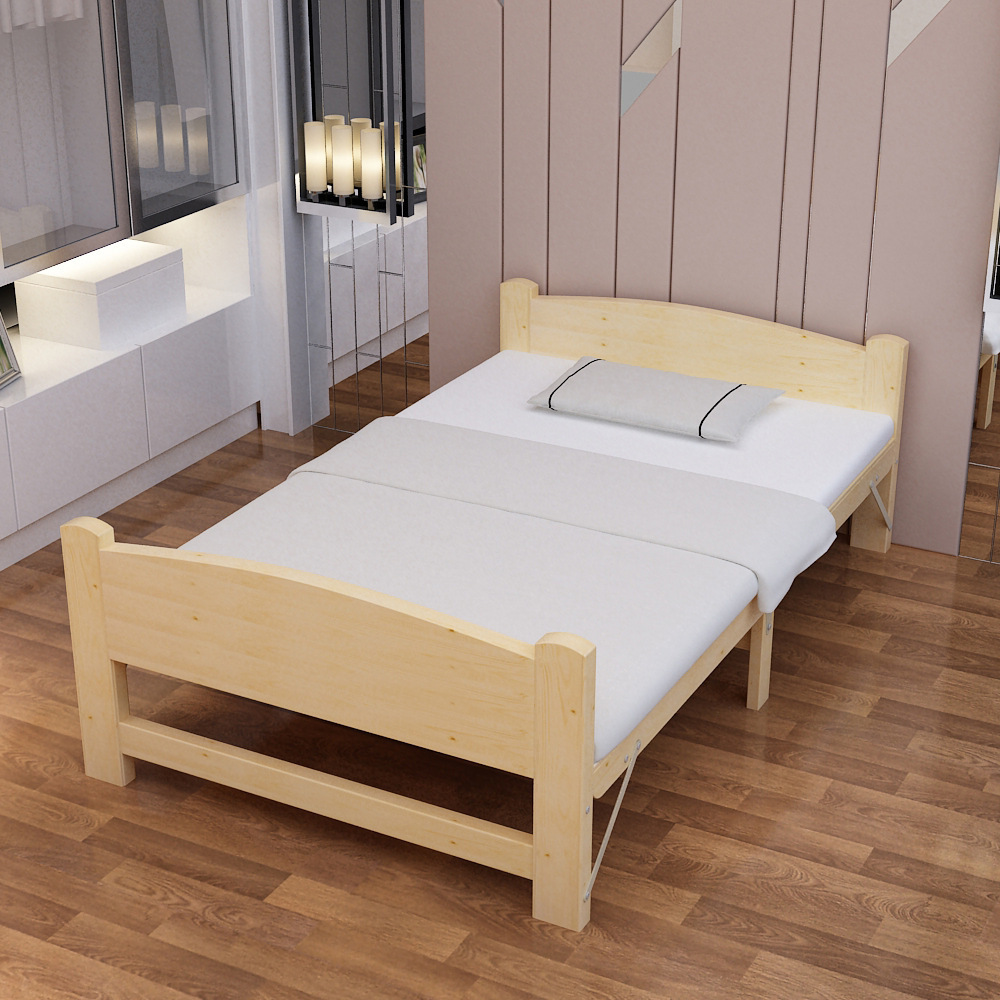 简约折叠床成人简易办公室午休床家用1.5米实木经济型单人床批发