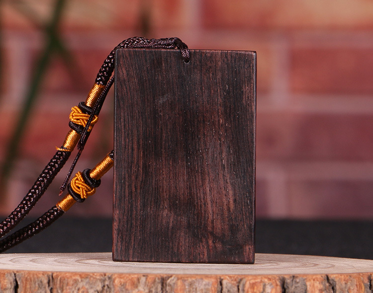 批发红木挂件吊坠牌子无事牌 黑檀挂件木雕生肖吊坠 十二生肖挂件