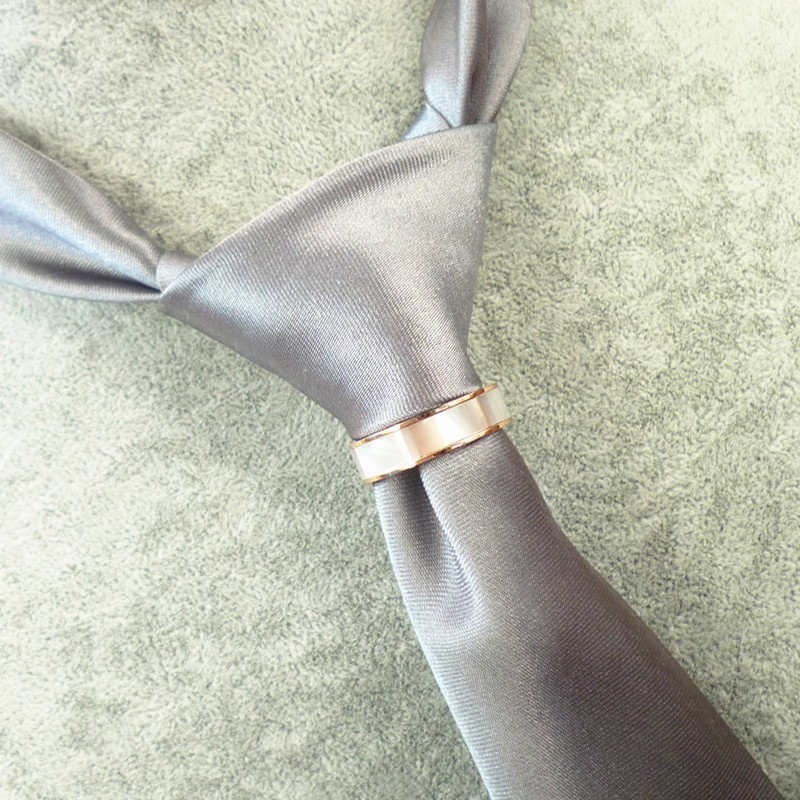 领带箍男西装工作服配饰领带夹新款饰品新郎婚礼简洁时尚领带圈环