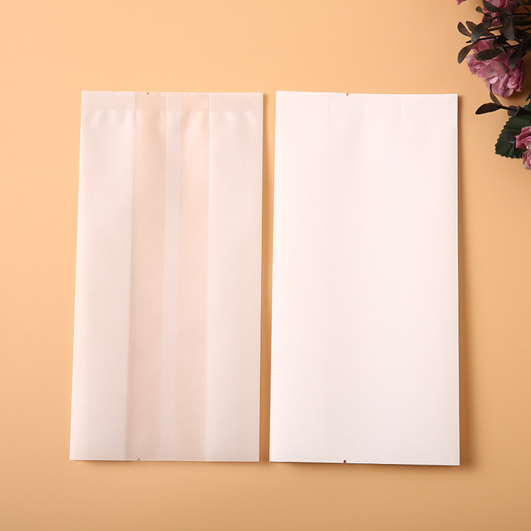 白色半透明自立牛皮纸袋 自封袋密封食品磨砂包装袋子 批发