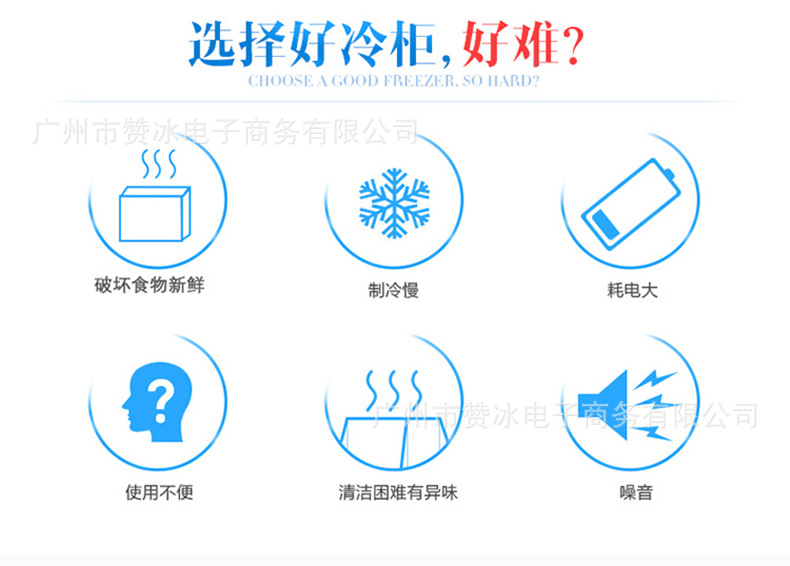 穗凌bcd-226a 卧式双温冰柜 顶开门大冷冻小冷藏节能商用双门冷柜